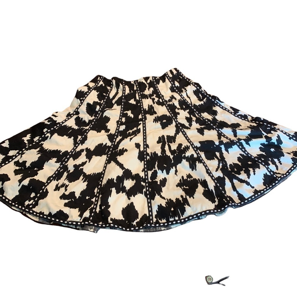 Cabi Black White Patchwork Stitched Above Knee Ci… - image 2